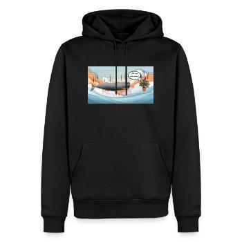le dilem du cachalot - Sweat à capuche Premium bio Homme - noir - Devant - Nico (187cm)