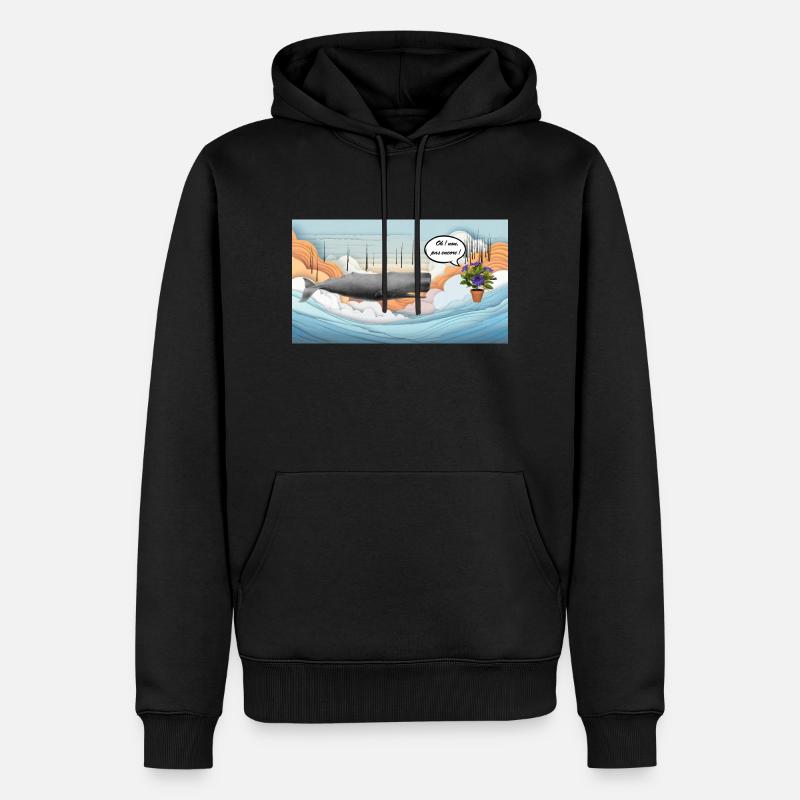 le dilem du cachalot - Sweat à capuche Premium bio Homme - noir