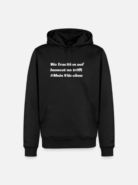Munich - Männer Premium Bio Hoodie - Schwarz