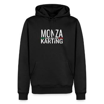 Monza Karting Go Kart Gokart Piste de course Go-kart - Sweat à capuche Premium bio Homme - noir - Devant - Nico (187cm)
