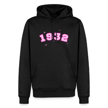 Rosenstern von 1932 - Männer Premium Bio Hoodie - Schwarz - Vorne - Nico (187cm)