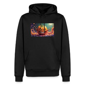 Pumpkin Baby 1 - Men’s Premium Organic Hoodie - black - Front - Nico (187cm)