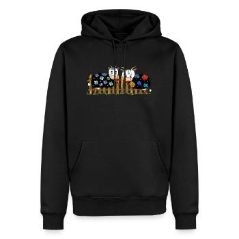 Cows - Men’s Premium Organic Hoodie - black - Front - Nico (187cm)