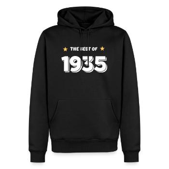 Best of 1935 - Sweat à capuche Premium bio Homme - noir - Devant - Nico (187cm)