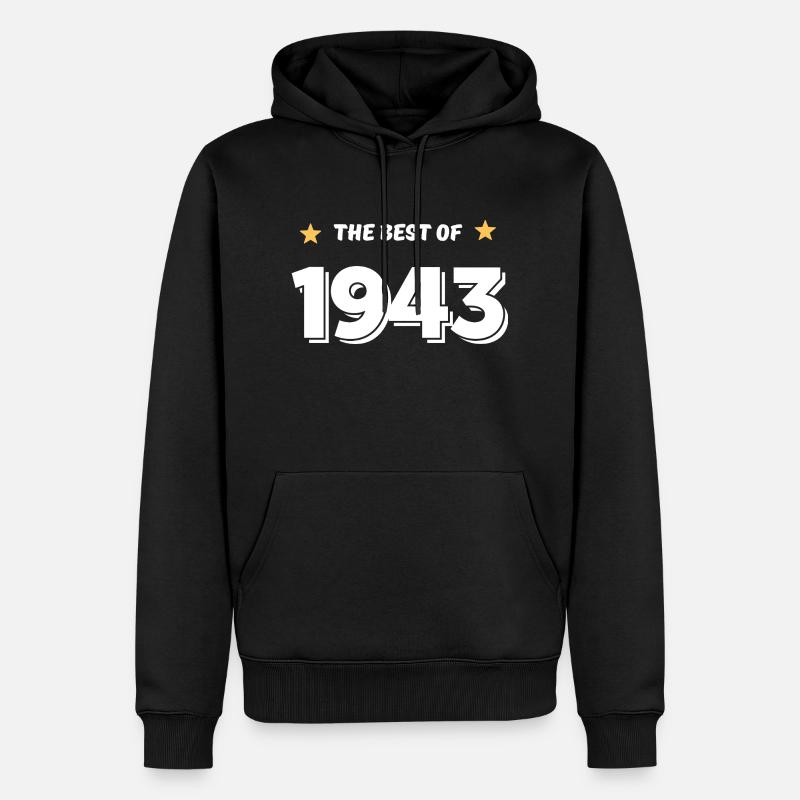 Das Beste von 1943 - Männer Premium Bio Hoodie - Schwarz