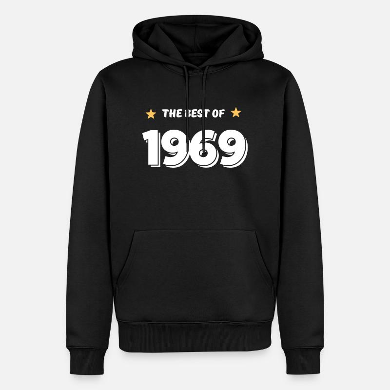 Das Beste von 1969 - Männer Premium Bio Hoodie - Schwarz
