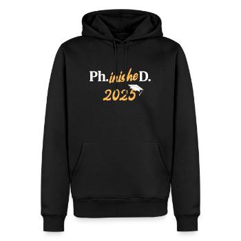 Doktortitel 2025 PhD Doktor Promotion Geschenk - Männer Premium Bio Hoodie - Schwarz - Vorne - Nico (187cm)