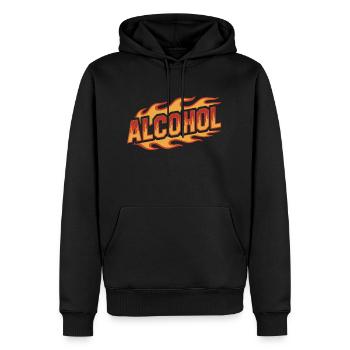 Alkohol - Cool Drinking Logo - Männer Premium Bio Hoodie - Schwarz - Vorne - Nico (187cm)