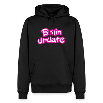Brain Update Comic Font Pink. - Men’s Premium Organic Hoodie - black - Front - Nico (187cm)