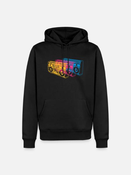 Radio - Men’s Premium Organic Hoodie - black