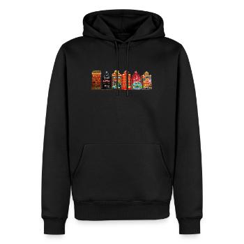 Amsterdam Hot Spot - Sweat à capuche Premium bio Homme - noir - Devant - Nico (187cm)