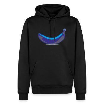 Blaue Banane Obst Fraucht Essen Gesund Geschenk - Männer Premium Bio Hoodie - Schwarz - Vorne - Nico (187cm)