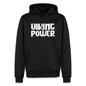 pouvoir viking - Sweat à capuche Premium bio Homme - noir - Devant - Nico (187cm)