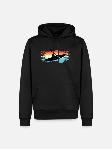 Kayak - Männer Premium Bio Hoodie - Schwarz