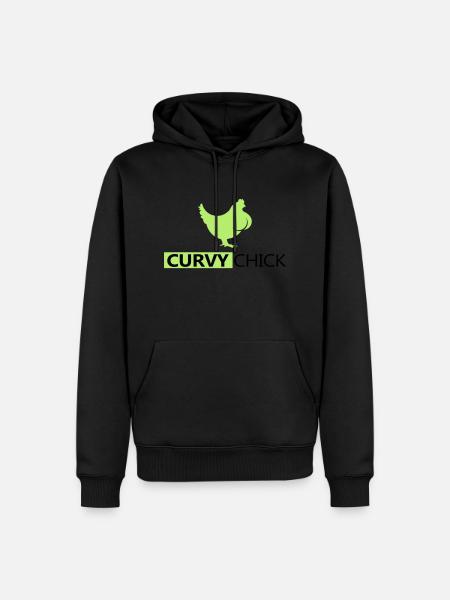 Curvy Chick - Men’s Premium Organic Hoodie - black