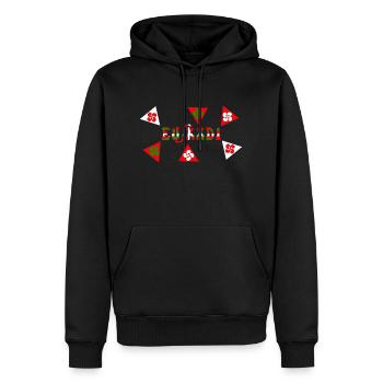 Euskadi Pays Basque - Sweat à capuche Premium bio Homme - noir - Devant - Nico (187cm)
