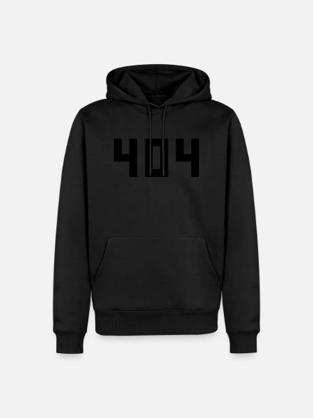 cool error 404 fehlermeldung falsch kein internet - Männer Premium Bio Hoodie - Schwarz