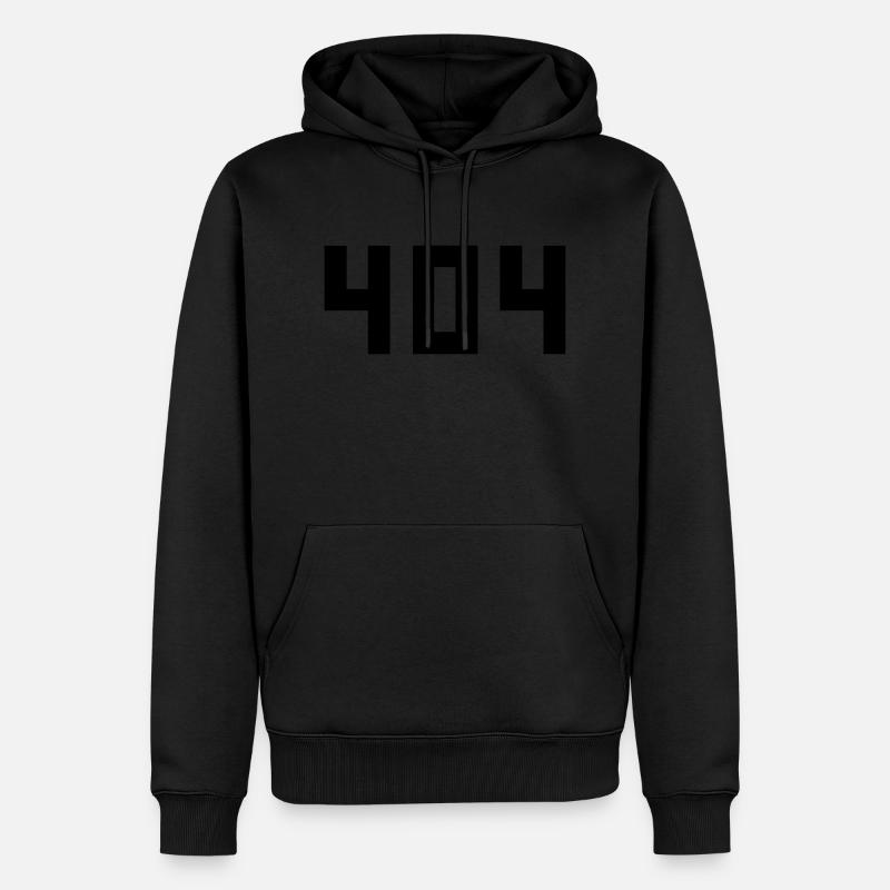 cool error 404 fehlermeldung falsch kein internet - Männer Premium Bio Hoodie - Schwarz