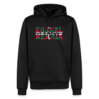 Euskal Herria 64 2 - Sweat à capuche Premium bio Homme - noir - Devant - Nico (187cm)