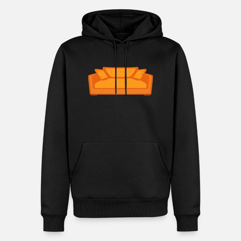 Sofa Sitz Sofa - Männer Premium Bio Hoodie - Schwarz