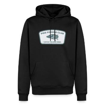 Cadeau rétro d'ange de club de pêche de brochet cool - Sweat à capuche Premium bio Homme - noir - Devant - Nico (187cm)