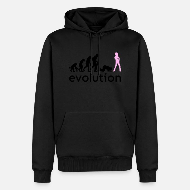 évolution - Sweat à capuche Premium bio Homme - noir