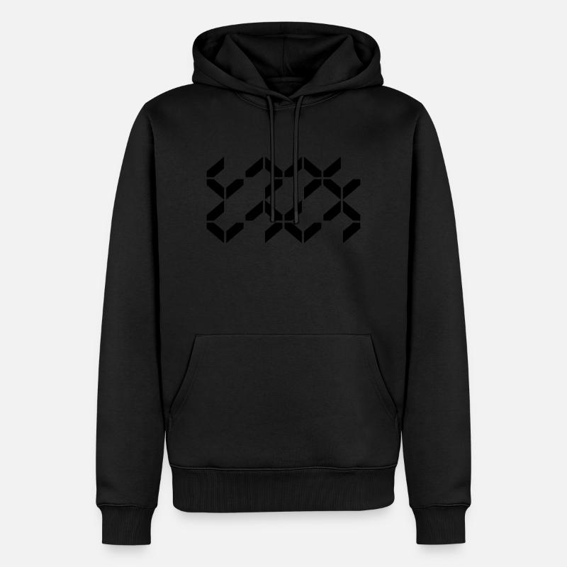 composition géométrique - Sweat à capuche Premium bio Homme - noir
