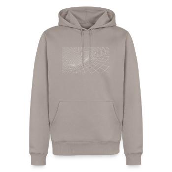 Trou noir Black Hole - Sweat à capuche Premium bio Homme - taupe - Devant - Nico (187cm)