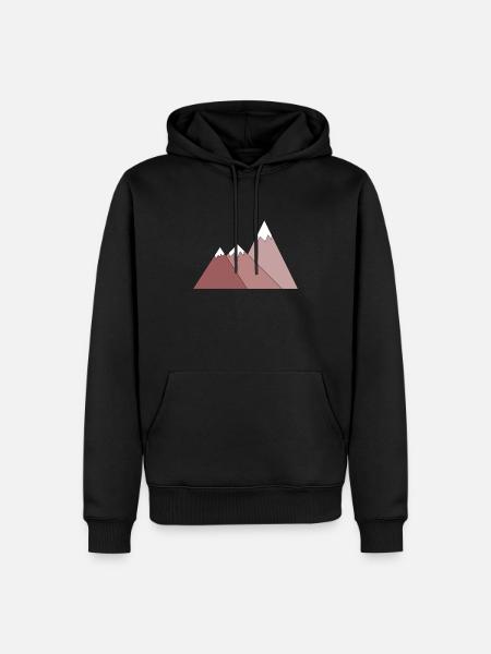 Berge - Männer Premium Bio Hoodie - Schwarz