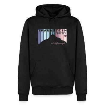 Traunstein Berg Salzkammergut Austria Österreich - Männer Premium Bio Hoodie - Schwarz - Vorne - Nico (187cm)