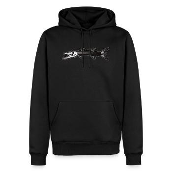 Skelett von Barracuda - Männer Premium Bio Hoodie - Schwarz - Vorne - Nico (187cm)