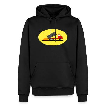 Camion - Sweat à capuche Premium bio Homme - noir - Devant - Nico (187cm)