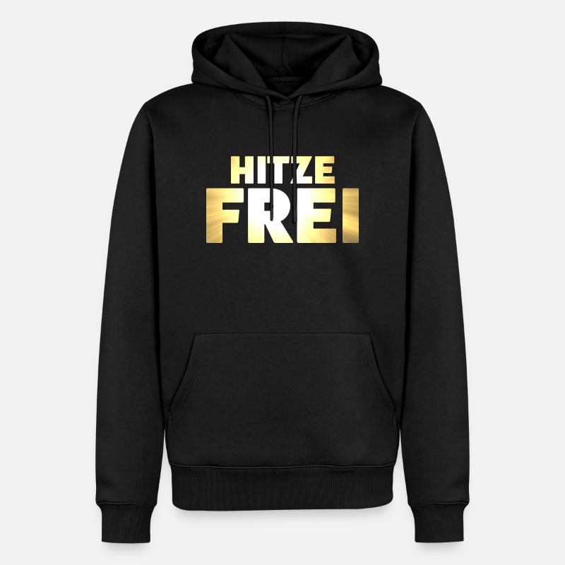 Hitzefrei - Männer Premium Bio Hoodie - Schwarz