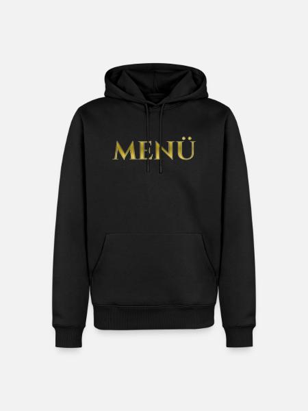 Menü - Männer Premium Bio Hoodie - Schwarz
