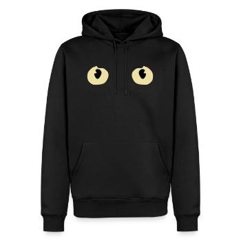 Cat Cat Eyes Eyes Pet Cats Kitten - Men’s Premium Organic Hoodie - black - Front - Nico (187cm)