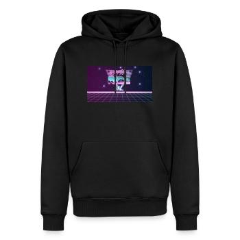 EPIC RIDE INC. - Sweat à capuche Premium bio Homme - noir - Devant - Nico (187cm)