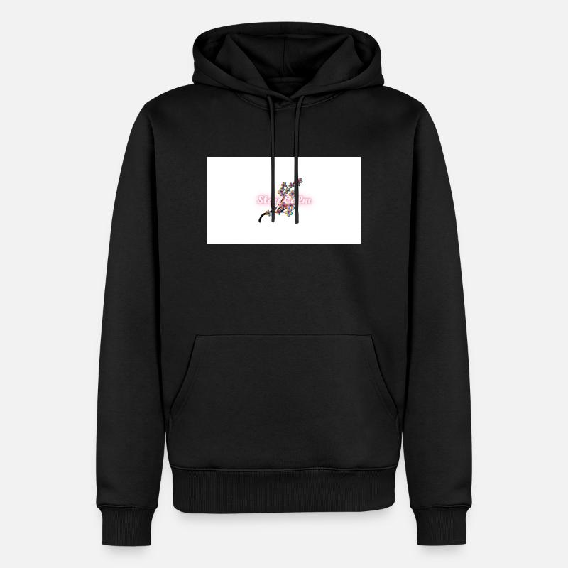 Restez calme Print - Sweat à capuche Premium bio Homme - noir