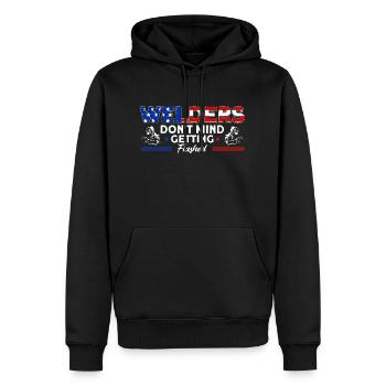 Soudeur SOUDEUR USA Cadeau patriotique - Sweat à capuche Premium bio Homme - noir - Devant - Nico (187cm)