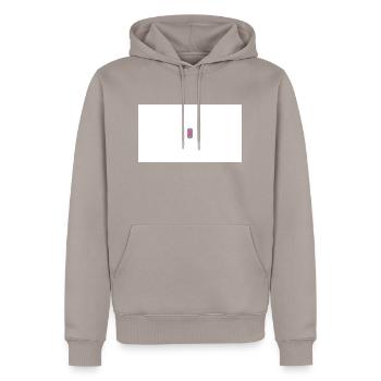 Texte de votre section - Sweat à capuche Premium bio Homme - taupe - Devant - Nico (187cm)