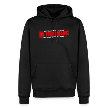 Ils ont dit de ne pas abandonner vos rêves 4 - Sweat à capuche Premium bio Homme - noir - Devant - Nico (187cm)