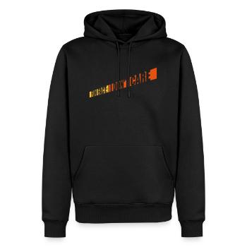 I don't care fact - Men’s Premium Organic Hoodie - black - Front - Nico (187cm)