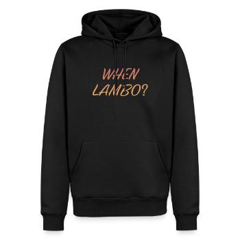 QUAND LAMBO FLAME - Sweat à capuche Premium bio Homme - noir - Devant - Nico (187cm)