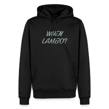 WHEN LAMBO IGLOO - Men’s Premium Organic Hoodie - black - Front - Nico (187cm)