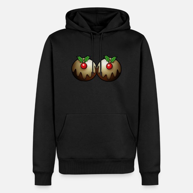 Weihnachtskuchen - Männer Premium Bio Hoodie - Schwarz