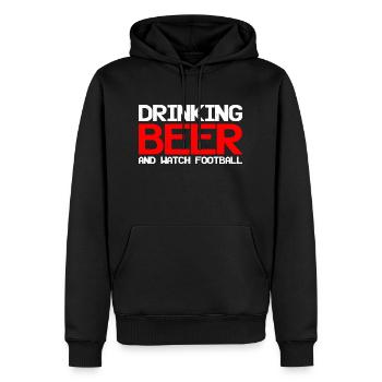 Drinking Beer And Watch Football 4 - Männer Premium Bio Hoodie - Schwarz - Vorne - Nico (187cm)