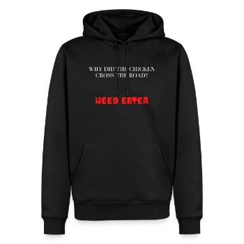 why did the chicken cross the road? weed eater - Männer Premium Bio Hoodie - Schwarz - Vorne - Nico (187cm)