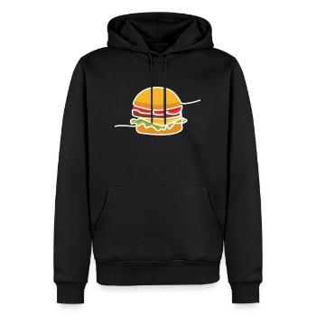 Burger - Men’s Premium Organic Hoodie - black - Front - Nico (187cm)