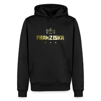Jennifer - Men’s Premium Organic Hoodie - black - Front - Nico (187cm)