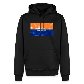 HMS Nelson or Rodney Cover - Men’s Premium Organic Hoodie - black - Front - Nico (187cm)