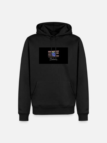 Myrtille - Sweat à capuche Premium bio Homme - noir
